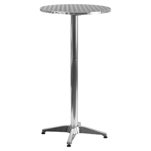 25.5" Round Bar Table - Aluminum, Folding 