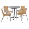 27.5" Round Bistro Table - Aluminum - FLSH-TLH-052-2-GG