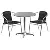 27.5" Round Bistro Table - Aluminum - FLSH-TLH-052-2-GG