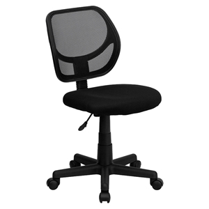Swivel Task Chair - Low Back, Black 