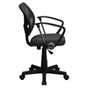 Swivel Task Chair - Low Back, Arms, Gray - FLSH-WA-3074-GY-A-GG