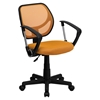 Swivel Task Chair - Low Back, Arms, Orange - FLSH-WA-3074-OR-A-GG