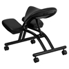Kneeling Chair - Black Saddle Seat - FLSH-WL-1421-GG