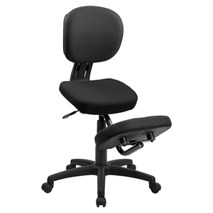 Mobile Kneeling Posture Task Chair - Black 