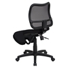 Mobile Kneeling Task Chair - Black Curved Mesh Back, Fabric Seat - FLSH-WL-3425-GG