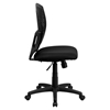 Mid Back Designer Back Swivel Task Chair - Black - FLSH-WL-3958SYG-BK-GG