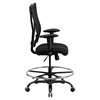 Hercules Series Big and Tall Drafting Chair - Height Adjustable Arms, Black - FLSH-WL-5029SYG-AD-GG
