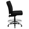 Hercules Series Big and Tall Drafting Chair - Black, Extra Wide Seat - FLSH-WL-735SYG-BK-D-GG