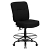 Hercules Series Big and Tall Drafting Chair - Black, Extra Wide Seat - FLSH-WL-735SYG-BK-D-GG