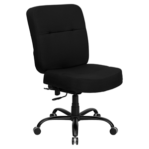 Hercules Series Big and Tall Executive Office Chair - Swivel, Black Fabric 