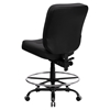 Hercules Series Big and Tall Drafting Chair - Black, Leather - FLSH-WL-735SYG-BK-LEA-D-GG