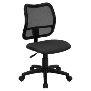 Mid Back Mesh Task Chair - Swivel, Gray 