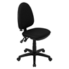 Mid Back Task Chair - Multi Functional, Adjustable Lumbar Support, Black - FLSH-WL-A654MG-BK-GG