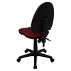 Mid Back Task Chair - Multi Functional, Adjustable Lumbar Support, Burgundy - FLSH-WL-A654MG-BY-GG