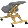 Mobile Wooden Kneeling Chair - Gray - FLSH-WL-SB-101-GG