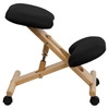 Mobile Wooden Kneeling Chair - Black - FLSH-WL-SB-210-GG