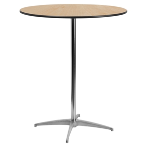 36" Round Wood Cocktail Table - Natural 