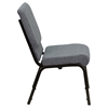 Hercules Series Stacking Church Chair - Gray, Gold Vein Frame - FLSH-XU-CH-60096-BEIJING-GY-GG