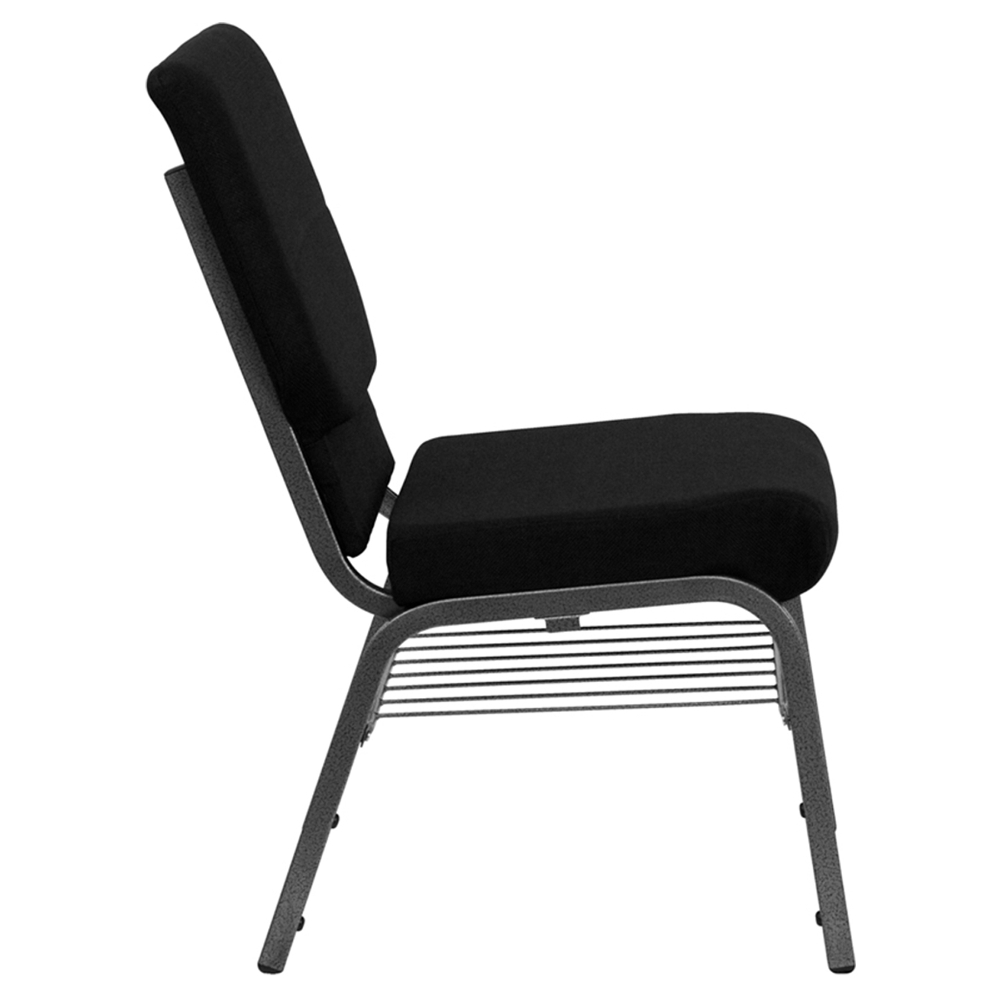 Hercules Series Stacking Church Chair - Gold Vein Frame, Black, Book ...