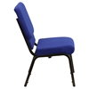 Hercules Series Stacking Church Chair - Navy Blue, Gold Vein Frame - FLSH-XU-CH-60096-NVY-GG