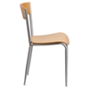Invincible Series Metal Restaurant Chair - Natural - FLSH-XU-DG-60217-NAT-GG