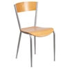 Invincible Series Metal Restaurant Chair - Natural - FLSH-XU-DG-60217-NAT-GG