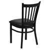 Hercules Series Side Chair - Black, Vertical Back - FLSH-XU-DG-6Q2B-VRT-BLKV-GG