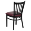 Hercules Series Side Chair - Burgundy, Black, Vertical Back - FLSH-XU-DG-6Q2B-VRT-BURV-GG