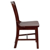 Hercules Series Wooden Side Chair - Mahogany, School House Back - FLSH-XU-DG-W0006-MAH-GG