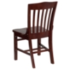 Hercules Series Wooden Side Chair - Mahogany, School House Back - FLSH-XU-DG-W0006-MAH-GG