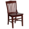 Hercules Series Wooden Side Chair - Mahogany, School House Back - FLSH-XU-DG-W0006-MAH-GG