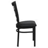 Hercules Series Side Chair - Black, Window Back - FLSH-XU-DG6Q3BWIN-BLKV-GG