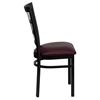 Hercules Series Side Chair - Black, Burgundy, Window Back - FLSH-XU-DG6Q3BWIN-BURV-GG