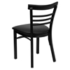 Hercules Series Metal Side Chair - Black, Ladder Back - FLSH-XU-DG6Q6B1LAD-BLKV-GG