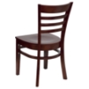 Hercules Series Wooden Restaurant Chair - Mahogany, Ladder Back - FLSH-XU-DGW0005LAD-MAH-GG