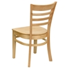 Hercules Series Wooden Restaurant Chair - Natural, Ladder Back - FLSH-XU-DGW0005LAD-NAT-GG