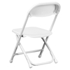 Kids Plastic Folding Chair - White - FLSH-Y-KID-WH-GG