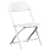 Kids Plastic Folding Chair - White - FLSH-Y-KID-WH-GG