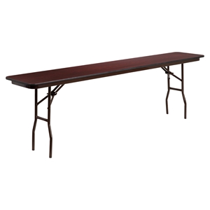96" Folding Table - Rectangular, Mahogany 