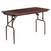 48" Pressure Banquet Table - Rectangular, Folding, Mahogany - FLSH-YT-2448-HIGH-WAL-GG