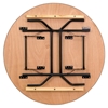 48" Round Wood Banquet Table - Folding, Natural - FLSH-YT-WRFT48-TBL-GG