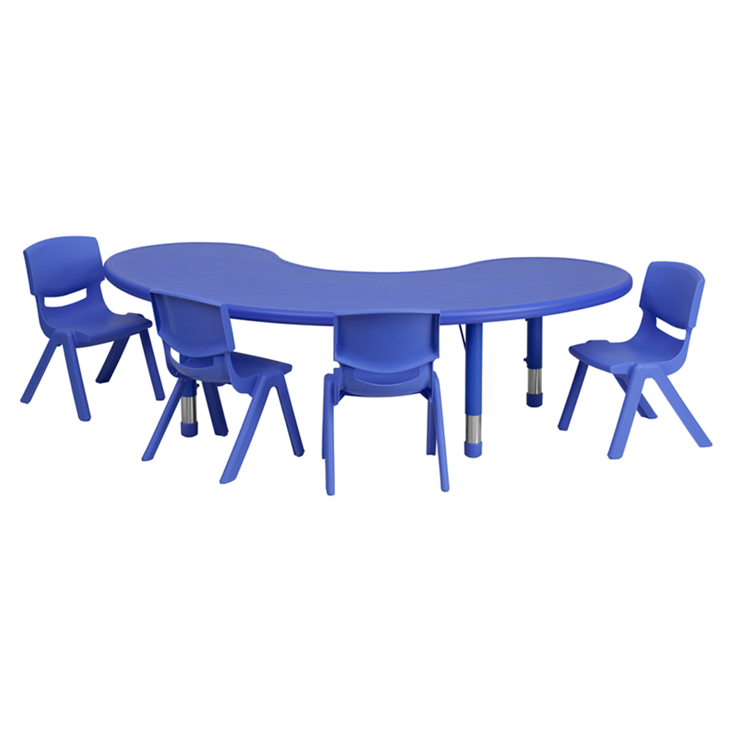 Half Moon Activity Table - Height Adjustable, Blue | DCG Stores