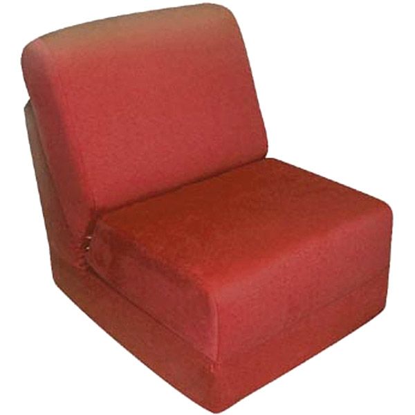 Teen Chair Sleeper in Red Micro Suede 