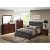Andrew Bed - Brown, Tufted - GLO-8101-M-BED