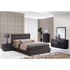 Andrew Bed - Brown, Tufted - GLO-8101-M-BED