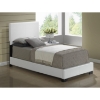 Cameron Twin Leatherette Bed, White 