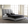 Alejandro Leatherette Bed in Gray - GLO-8272-GR-M-BED