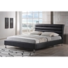 Brady Leatherette Bed in Black Matte - GLO-8284-B-M-BED