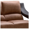 Caio Two Tone Modern 3 Piece Leather Sofa Set - GLO-982-BRN-3PC