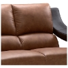 Caio Two Tone Modern Leather Sofa and Loveseat - GLO-982-BRN-2PC